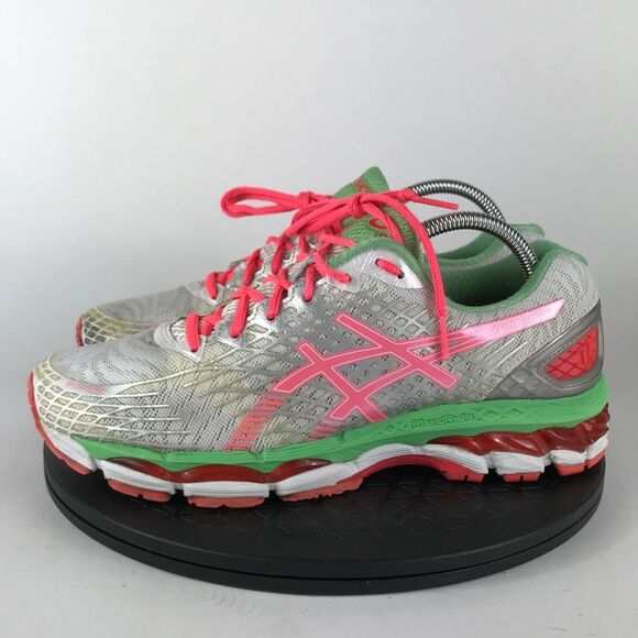Asics Gel-Nimbus 17 White/Pink Athletic Running Shoes T557N Women’s Size 10.5 - Picture 8 of 12